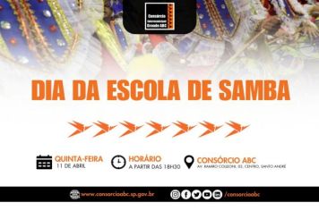Consórcio ABC promove homenagem ao Dia da Escola de Samba nesta quinta-feira (11/4)
