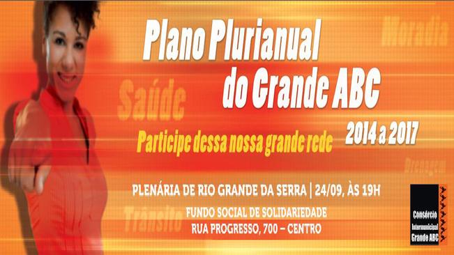 Rio Grande da Serra recebe Plenária do PPA Regional Participativo