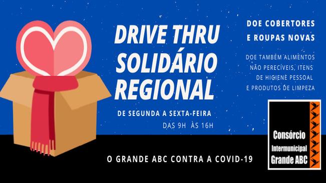 Drive Thru Solidário Regional do Consórcio ABC é ampliado e integra campanha do agasalho