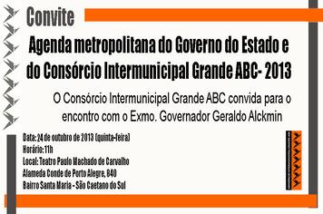 Geraldo Alckmin vem ao ABC para balanço da Agenda Metropolitana