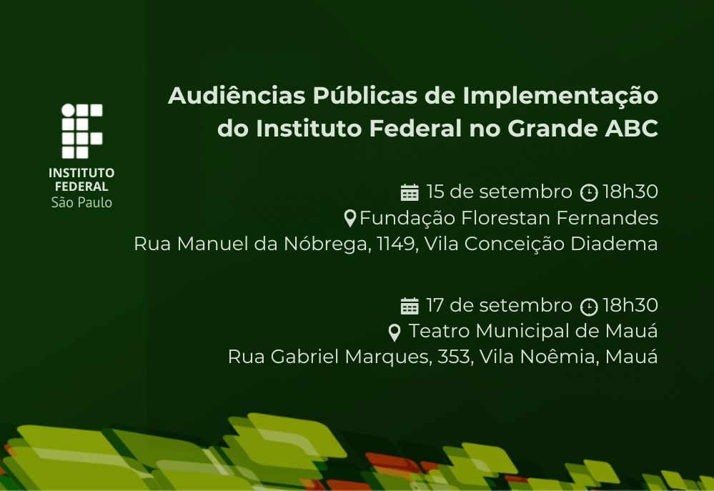 Grande ABC realiza segunda rodada de audiências públicas para instalação do Instituto Federal