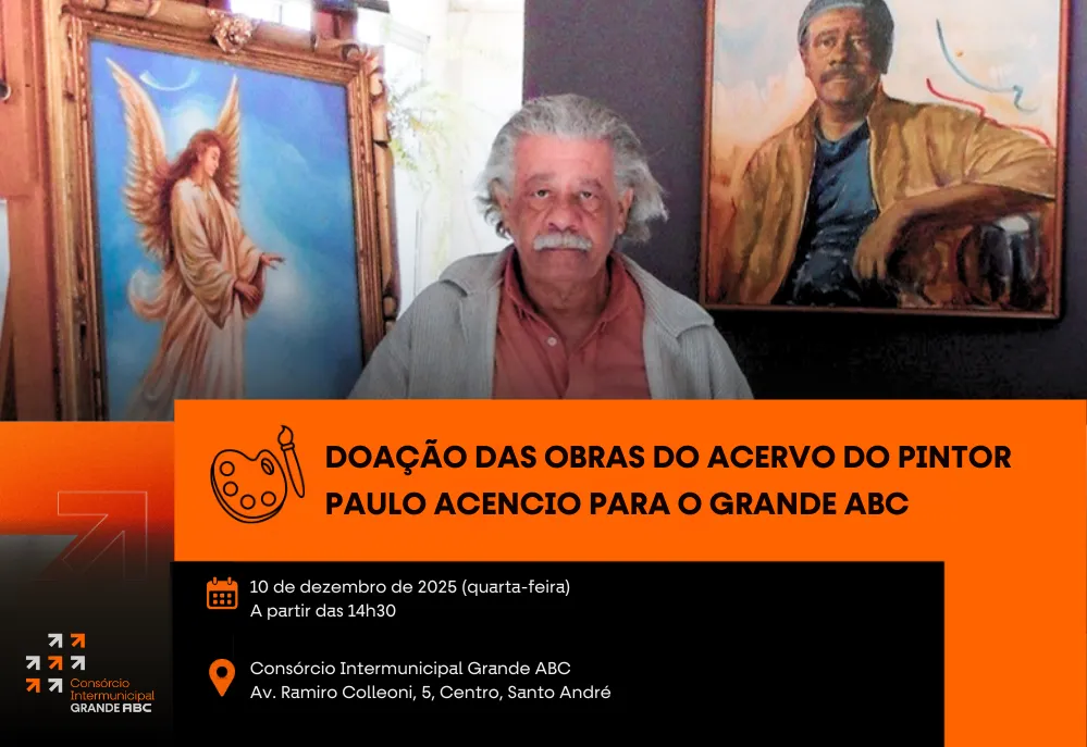 Consórcio ABC recebe doação de obras do pintor Paulo Acencio para o Grande ABC