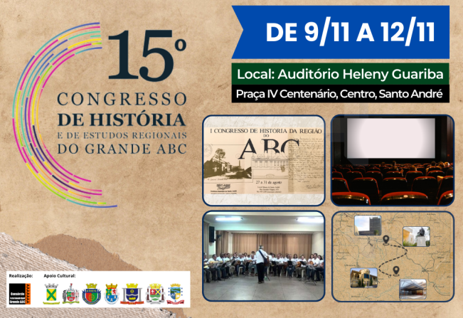 Programação do Congresso de História do Grande ABC reúne atrações culturais