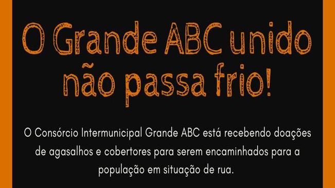 Consórcio ABC realiza Campanha Regional do Agasalho; saiba como e onde fazer a doação
